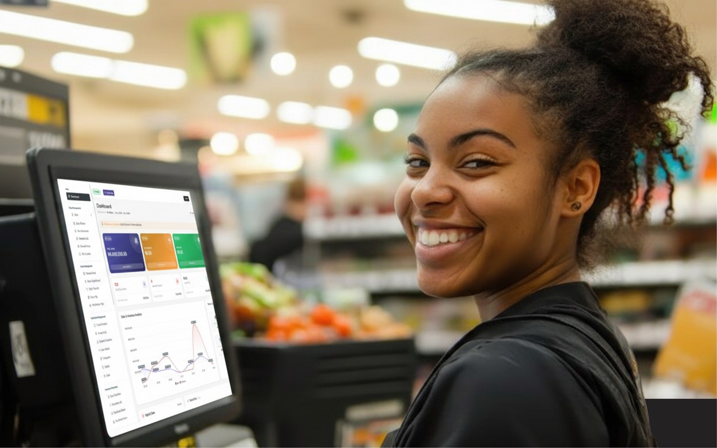 Supermarket inventory management software interface